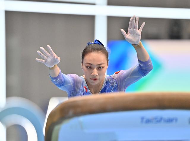 跳马决赛惊艳亮相,选手挑战高难度动作 跳马决赛惊艳亮相,选手挑战高难度动作